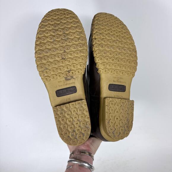 Vintage L.L.Bean Duck Boots men's 11 Brown Leather Waterproof Lace-Up Outdoor - Picture 8 of 11